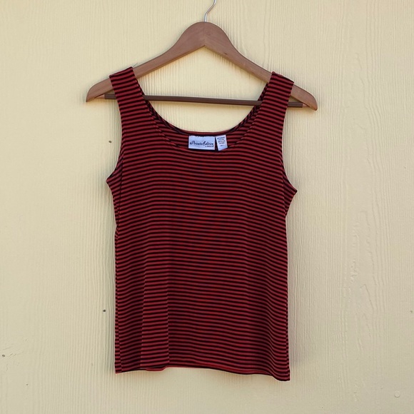 Chico’s Tank Top in Red/Black Stripe Size 1 - Picture 1 of 3